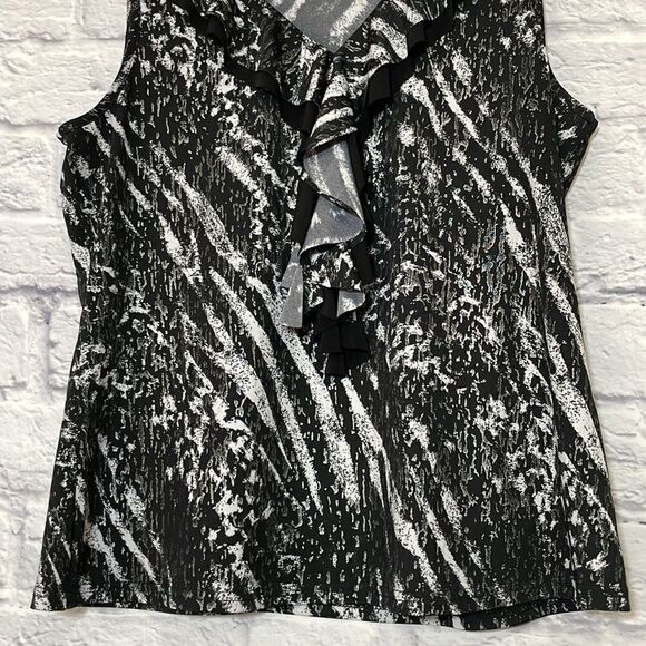 Brody Myles Waterfall Ruffle Sleeveless Top Size Unknown - Picture 4 of 8